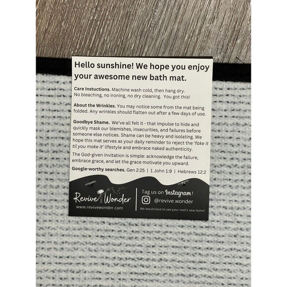 LOT 2 New Black & White Bath Mat Rugs Naked & Unashamed Bathmat Plush 31"x20" - Picture 6 of 7